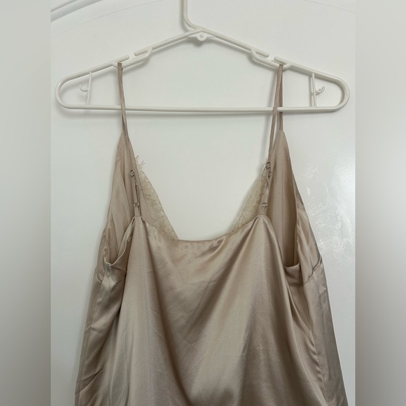 Cami NYC The Racer Lace Beige Lace 100% Silk Cami Top size medium 90s preppy - Picture 6 of 16